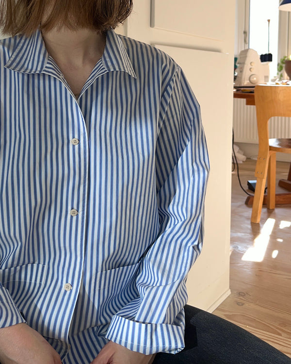 Everyday Shirt—Cotton Blue Gradient Stripe—Small
