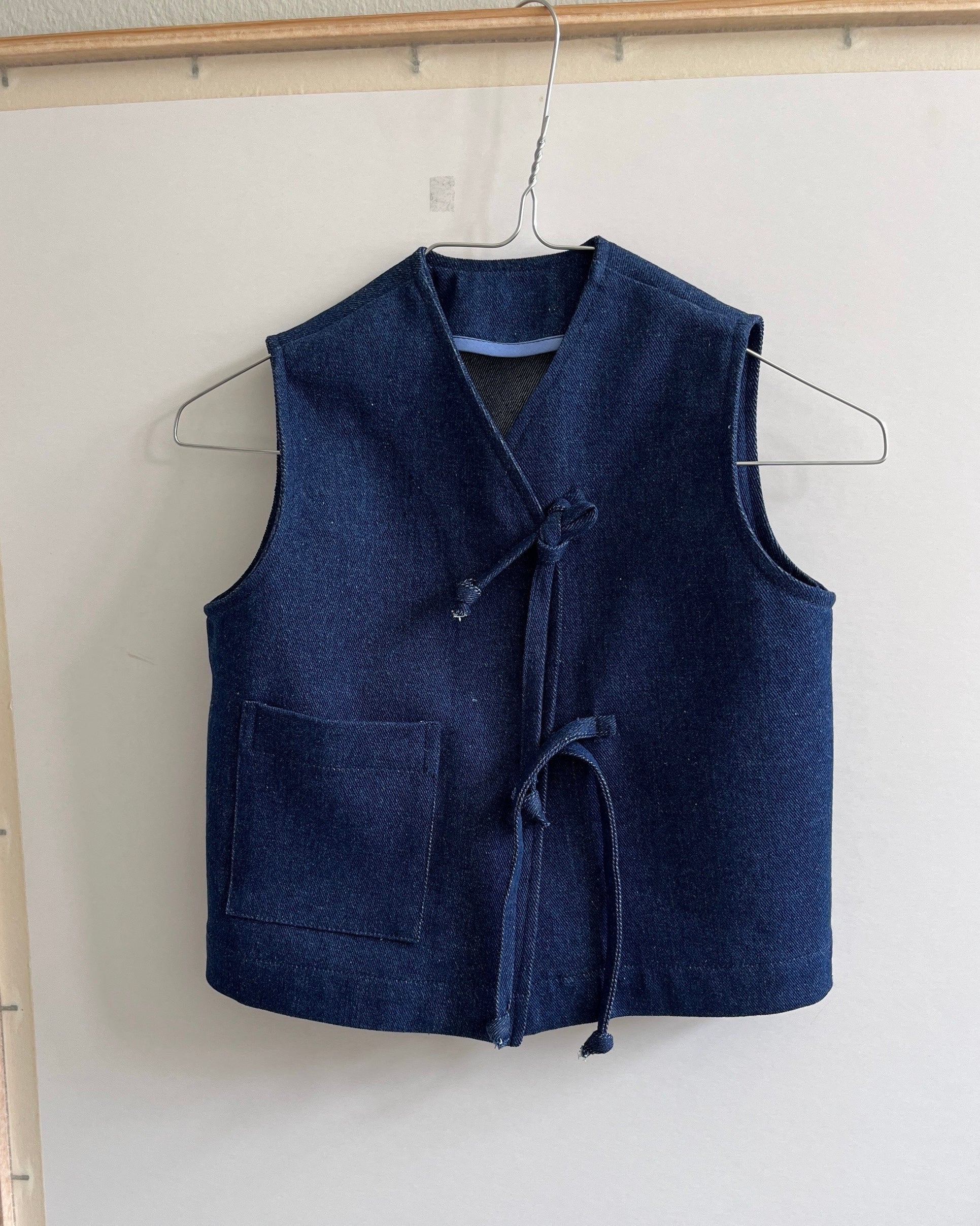Cardigan Vest—Denim Blue—2 Yrs
