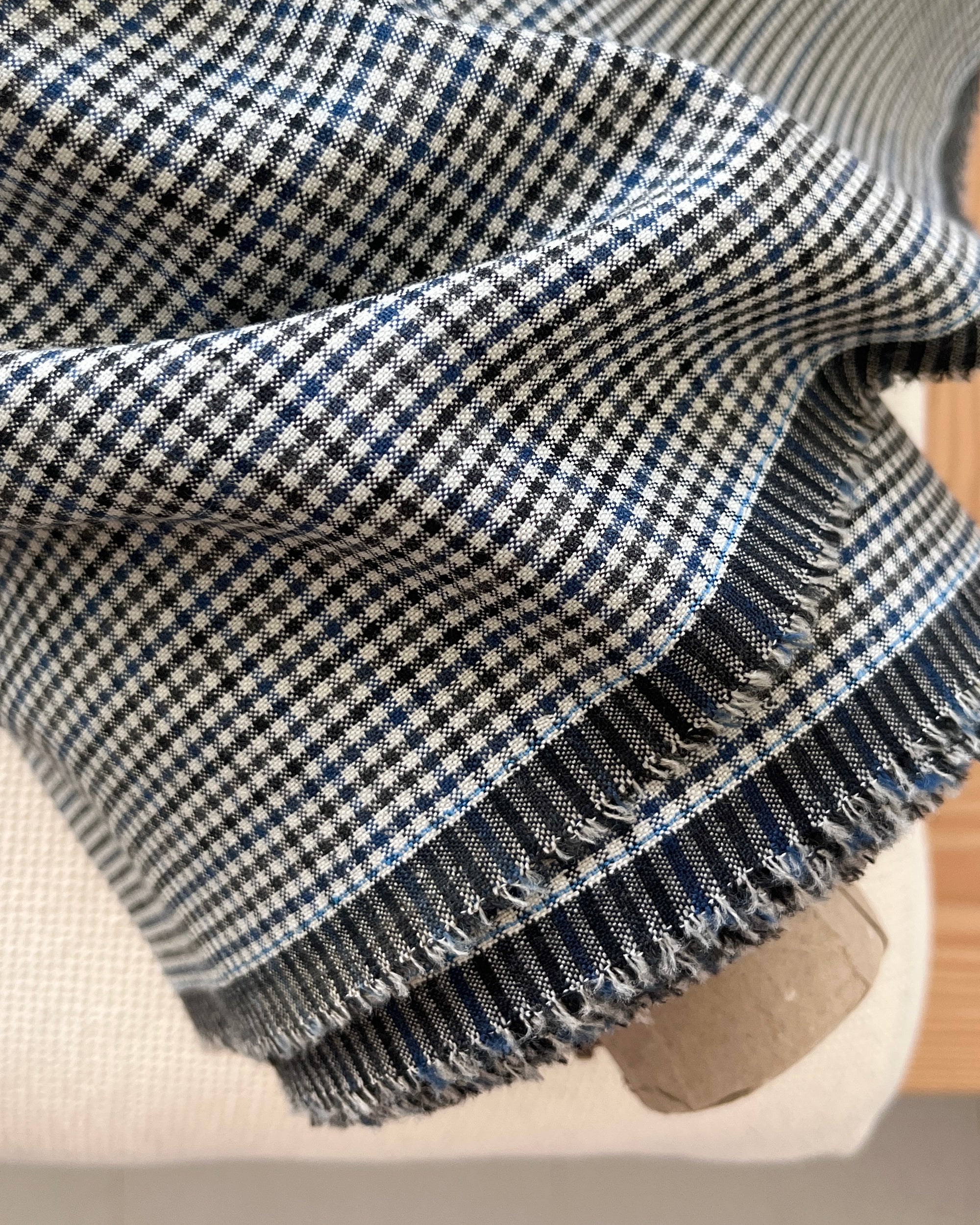 Arc Dress—Wool Blend Tiny Check—1 Yr