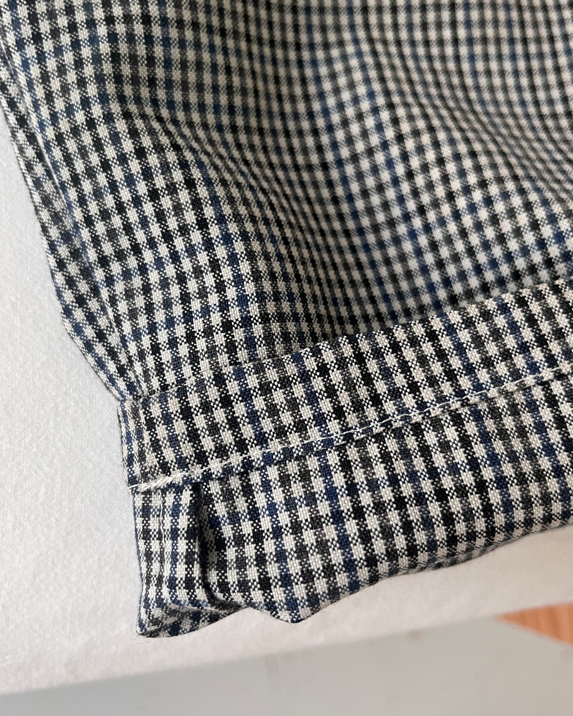 Sample Shirt—Wool Blend Tiny Check—Small