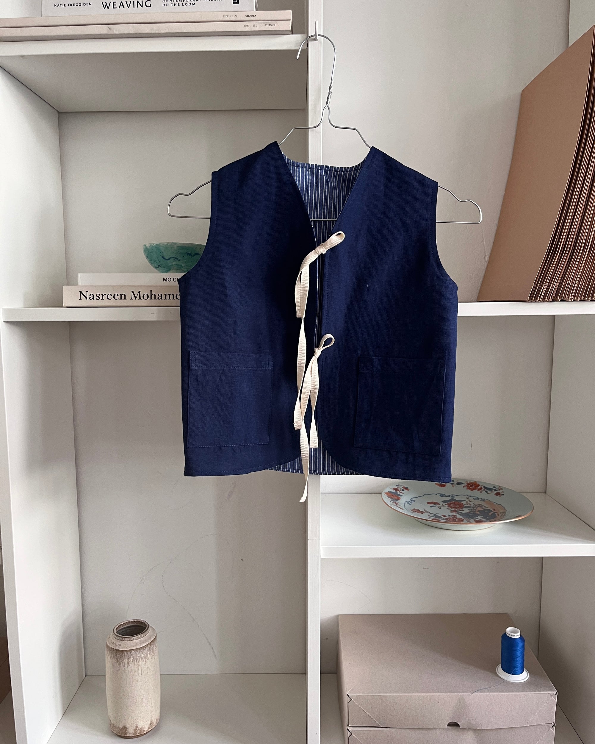 Turnable Vest—Vintage Blue Stripe—4-6 Yrs