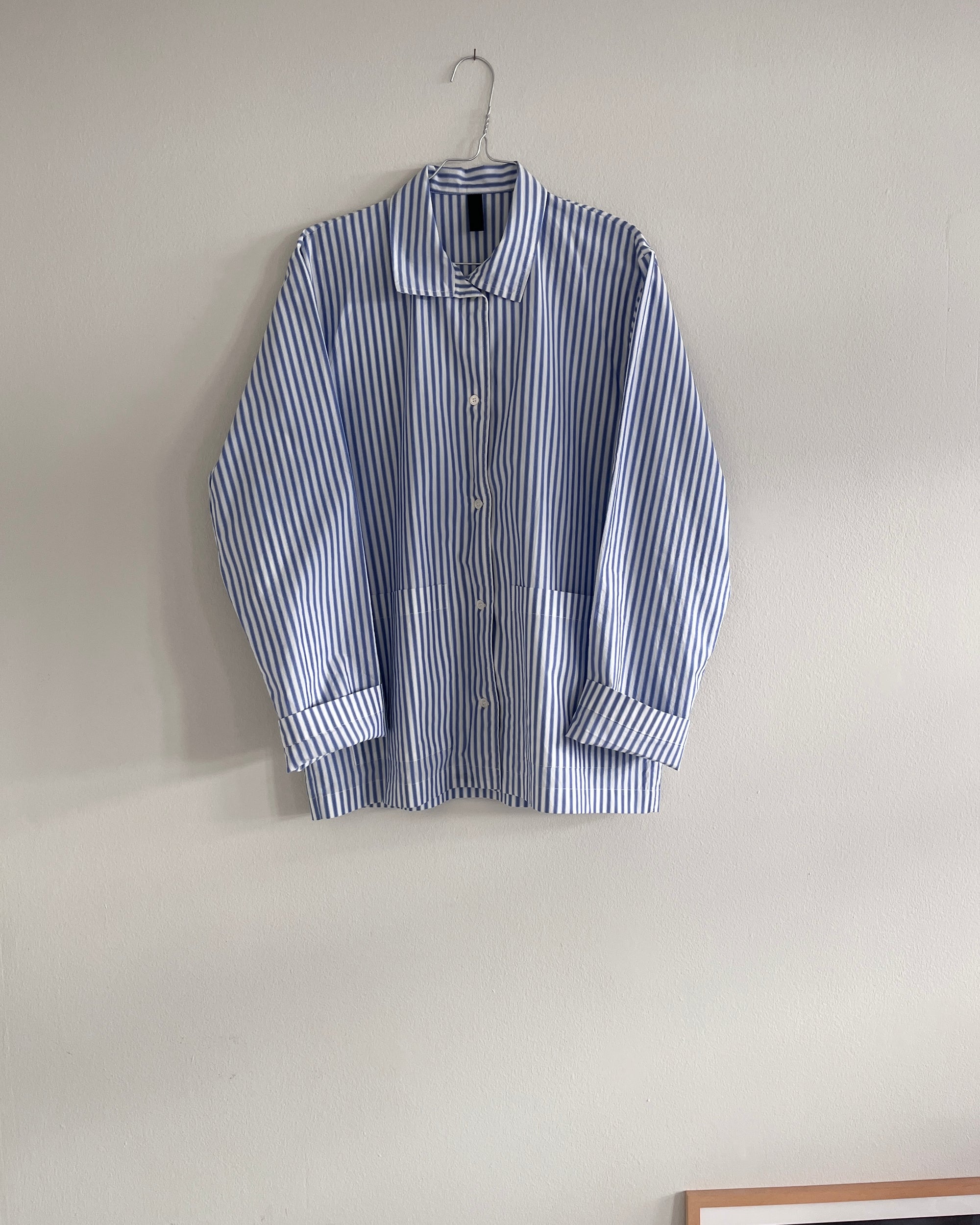 Everyday Shirt—Cotton Blue Gradient Stripe—Small