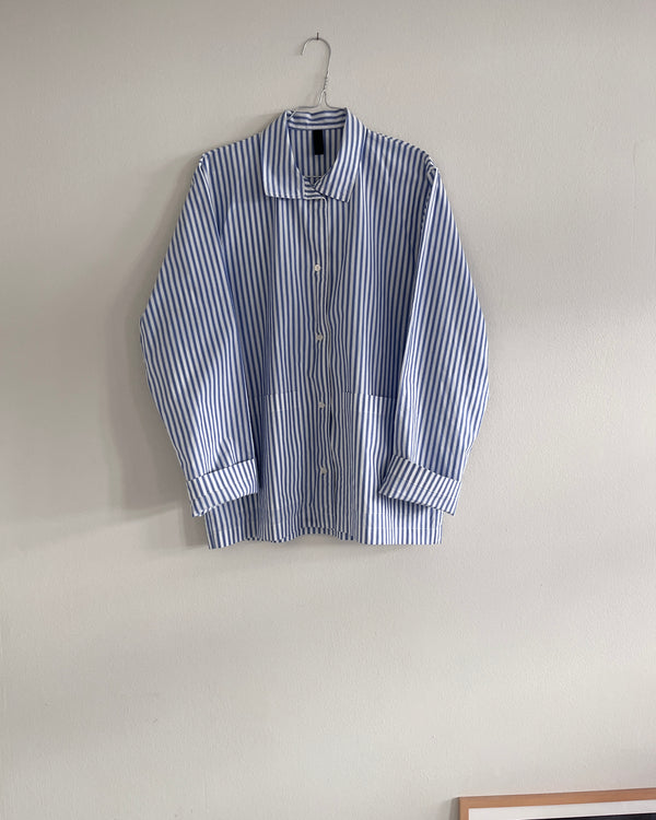 Everyday Shirt—Cotton Blue Gradient Stripe—Small