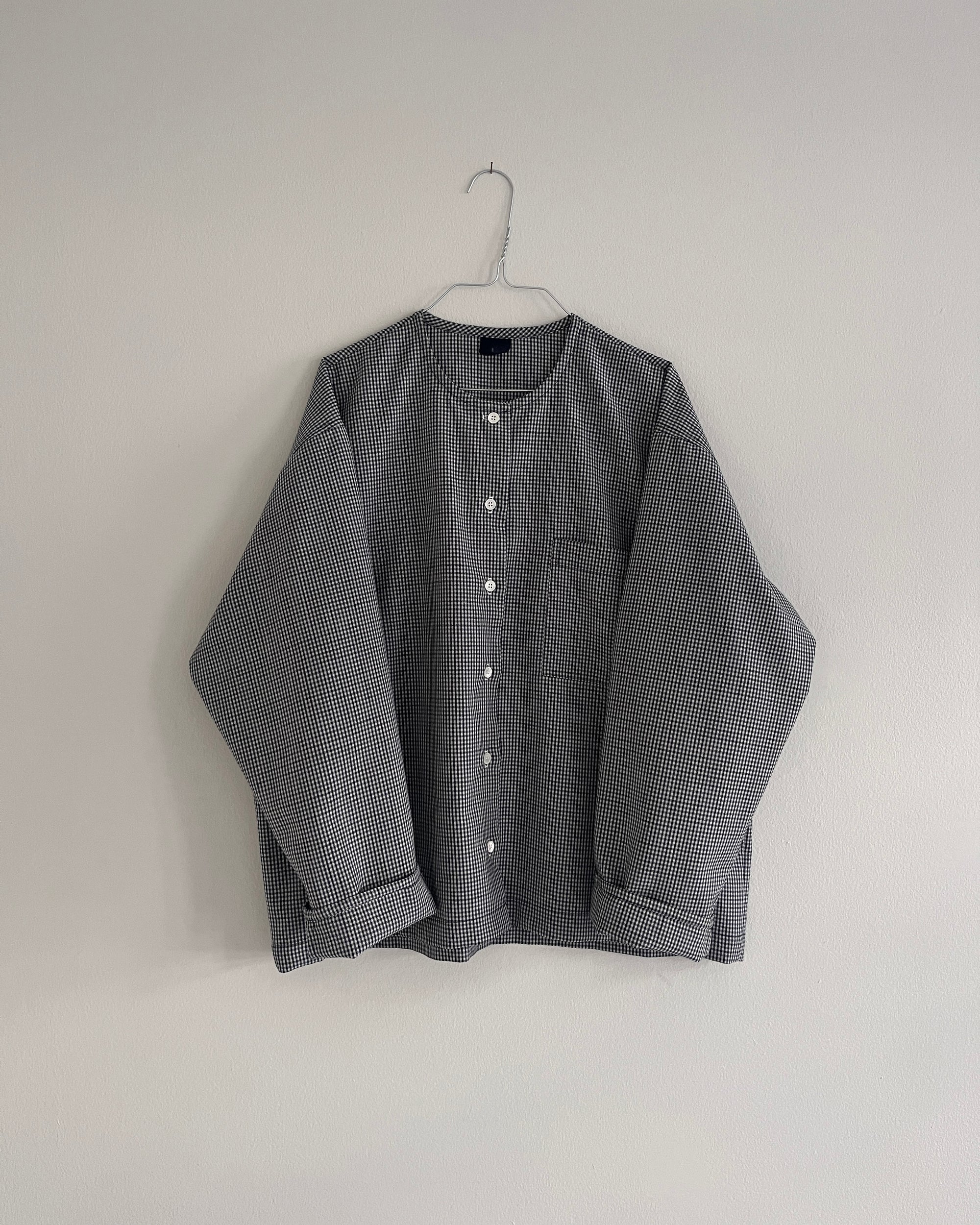 Sample Shirt—Wool Blend Tiny Check—Small