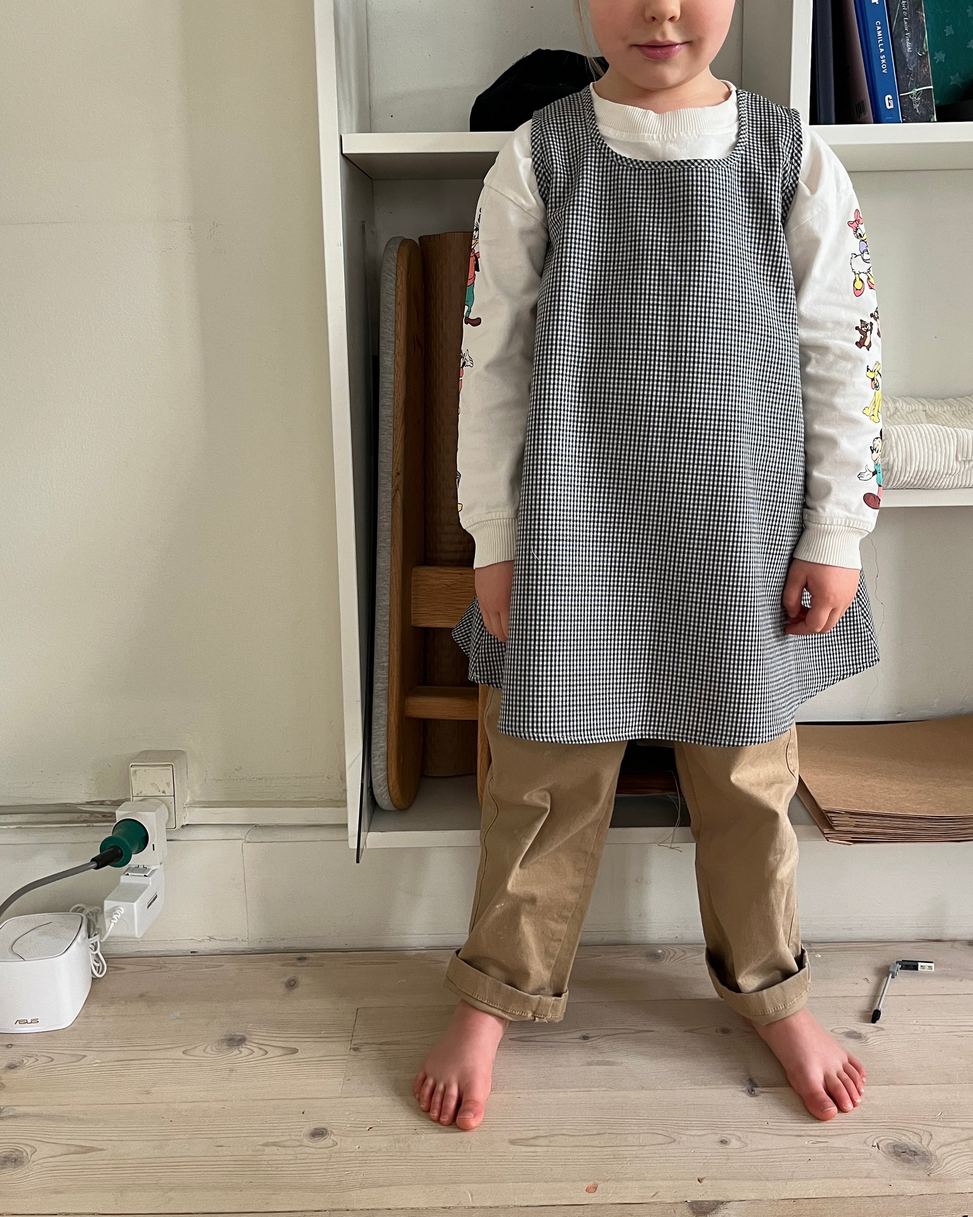 Arc Dress—Wool Blend Check