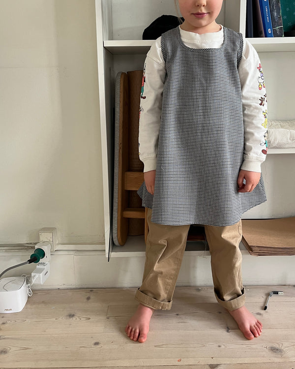 Arc Dress—Wool Blend Check