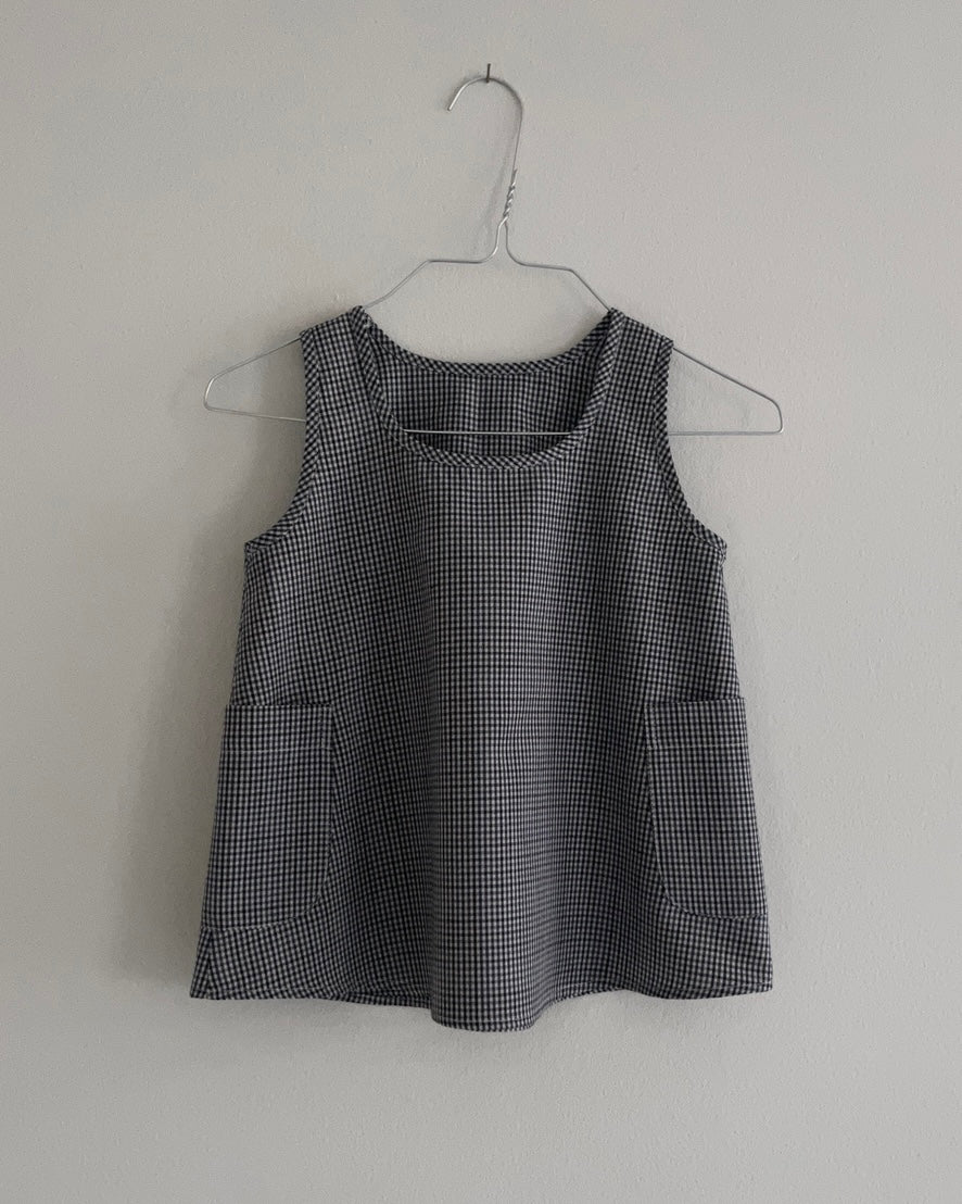 Arc Dress—Wool Blend Tiny Check—1 Yr