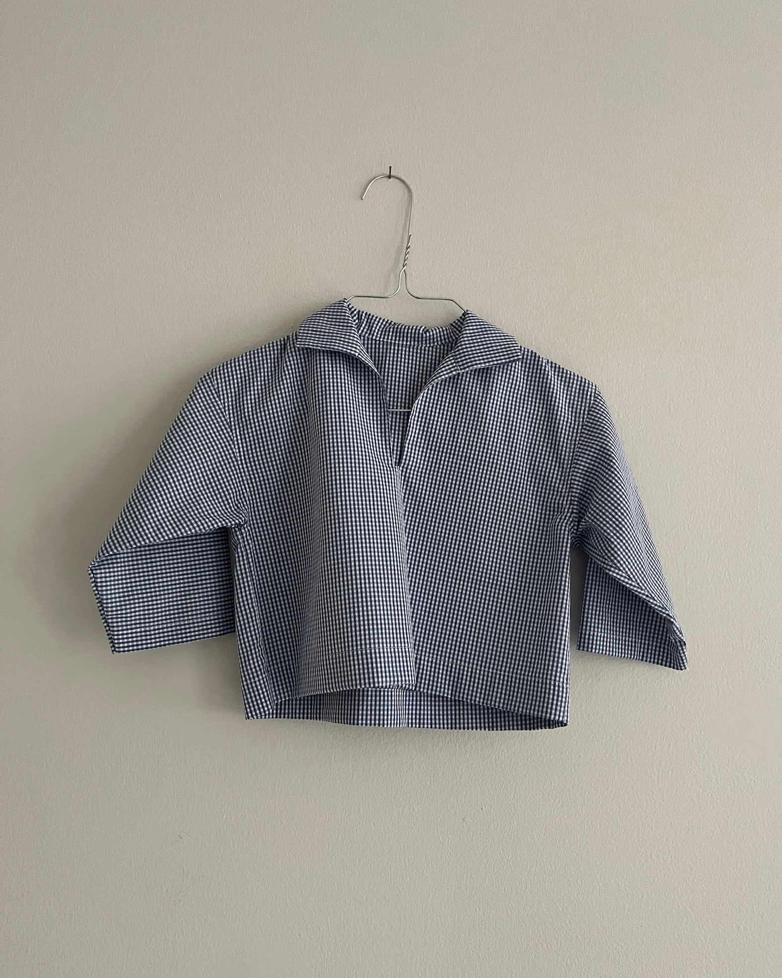 Favorite Shirt—Cotton Blue Check—1 Yr