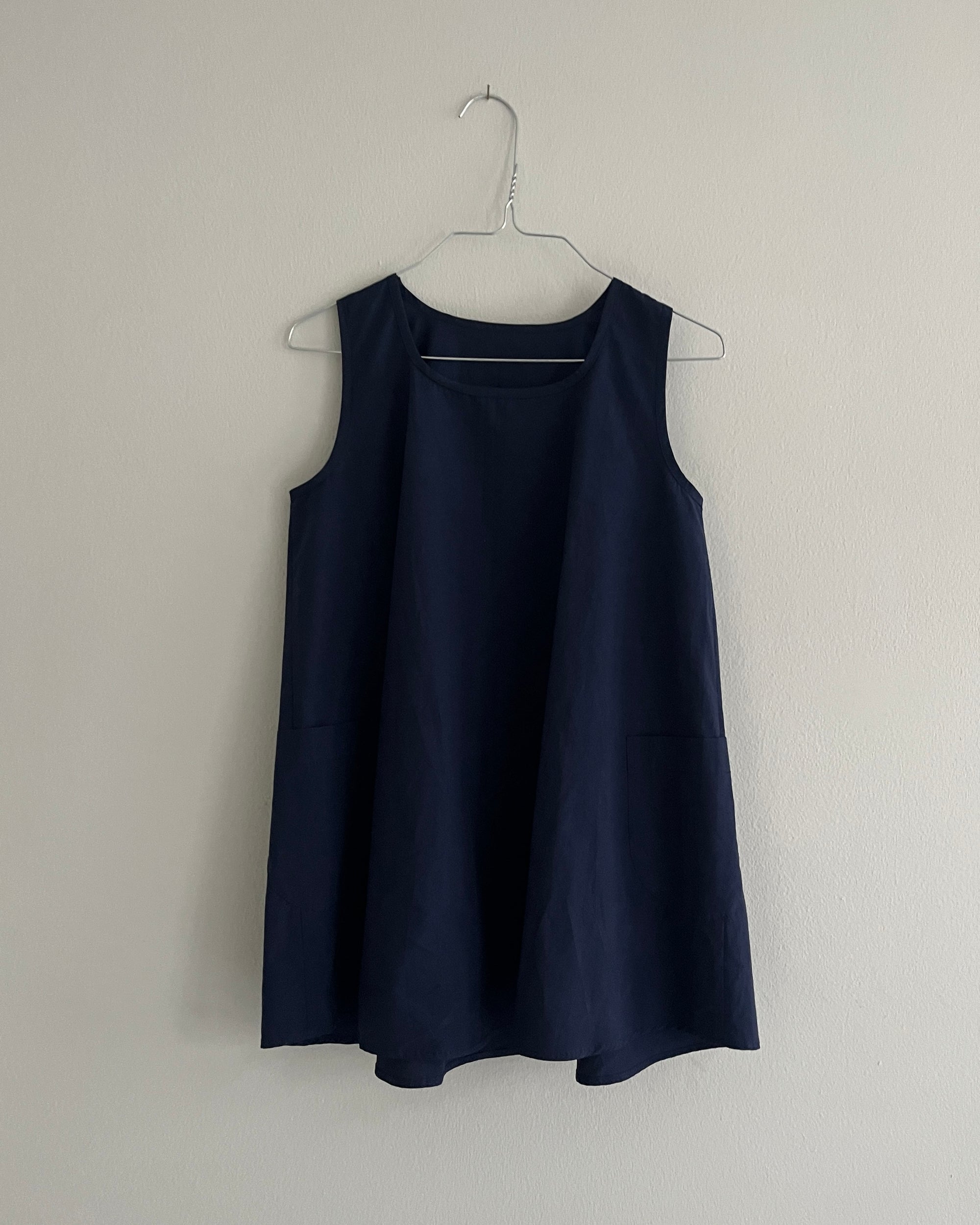Arc Dress—Cotton Navy Blue—6 Yrs